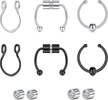 Longita Magnetic Nose Rings - Fake Septum Ring & Hoop Studs for Women