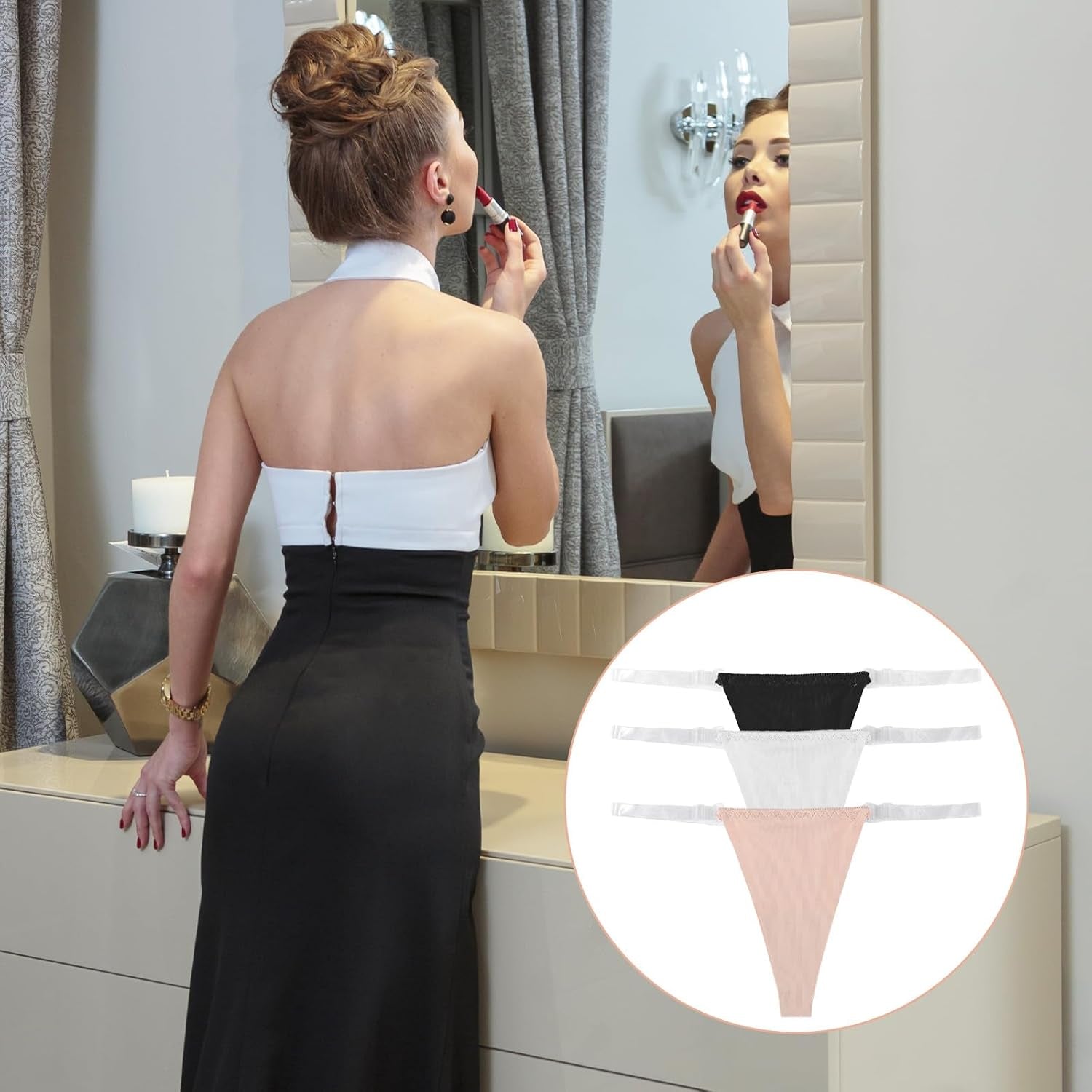 Yolev seamless g-string thongs with low-rise design detail