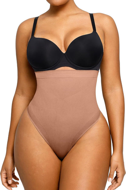 Woman demonstrating tummy control and waist slimming effects of SHAPELLX shapewear