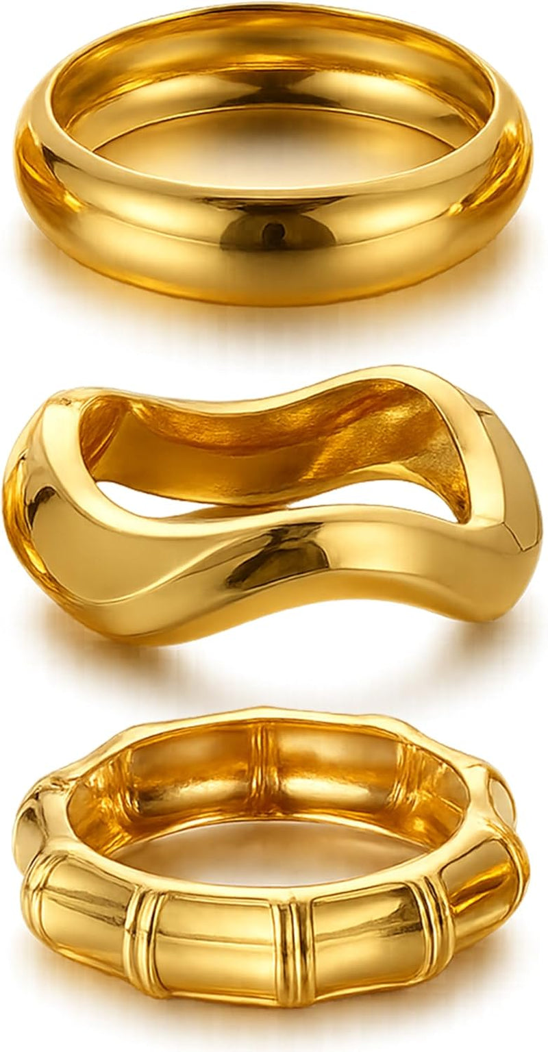 Nickel-free hypoallergenic gold bangle bracelets