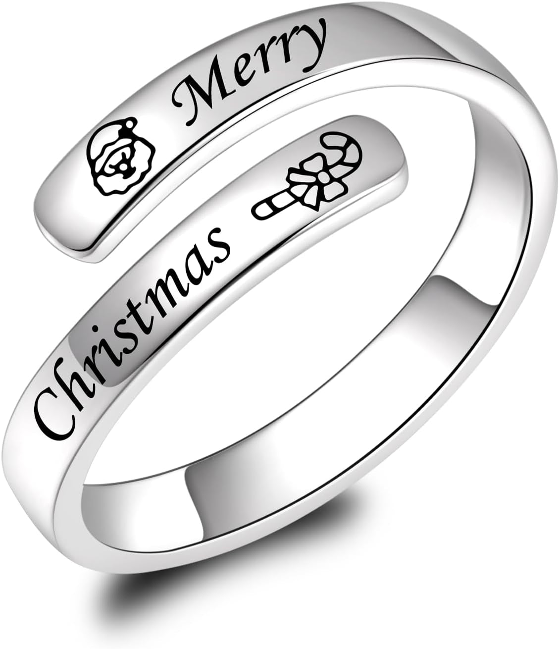 BEILIN 925 Sterling Silver Inspirational Jewelry Rings Adjustable Ring Personality Encouragement Gift for Teens Women