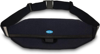 Tune Belt SP2 slim running belt worn at waist during outdoor run