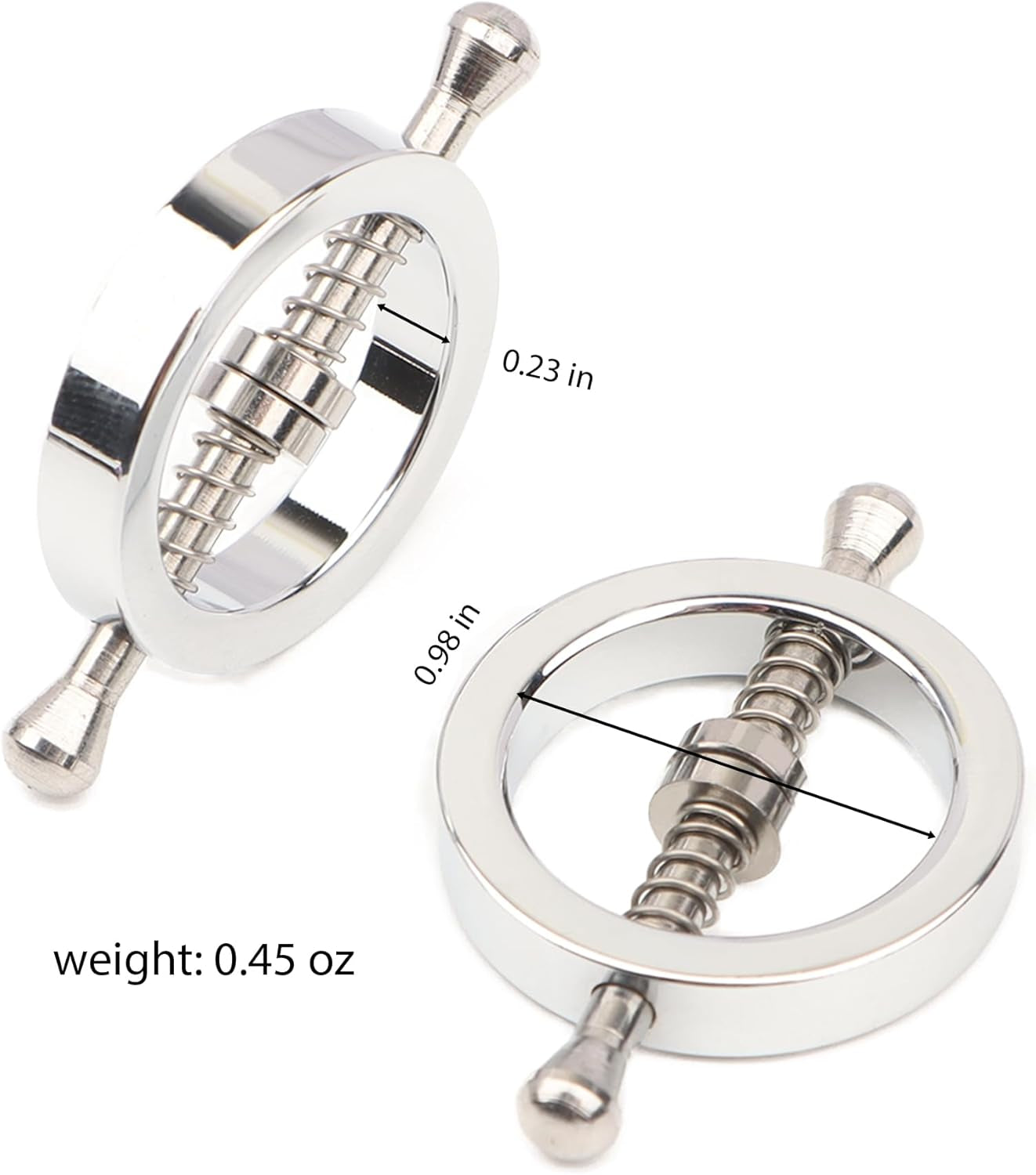 Stainless Steel Fake Nipple Piercing Fake Nipple Rings Non-Piercing Jewelry Body Jewelry Clips for Women