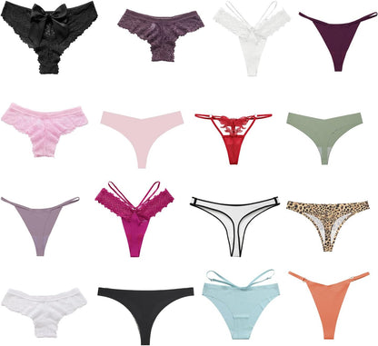 Lacy brief panties from mixed underwear variety collection