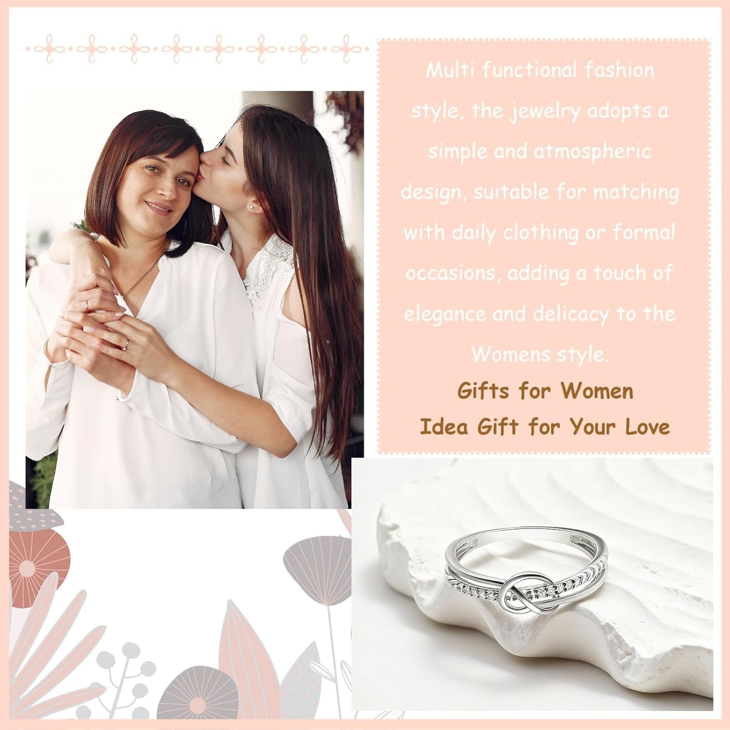 Harry and Henry to My Granddaughter Ring from Grandma Knot Stackable Statement Jewelry Meaningful Gift Christmas Stocking Stuffer Present for Her