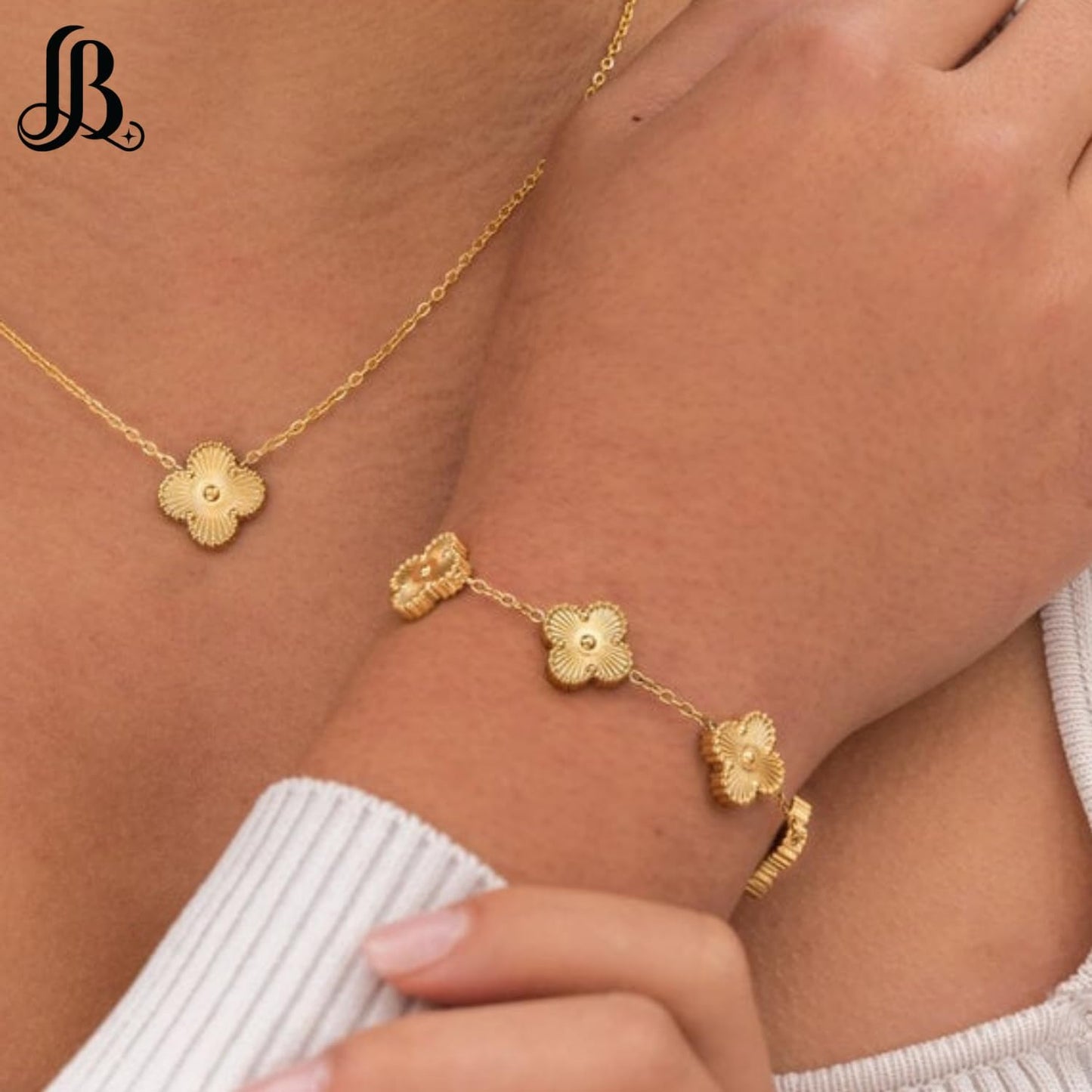 Lucky Clover Bracelet for Women | Designer Gold Clover Bracelets | Lovely Jewelry Gift