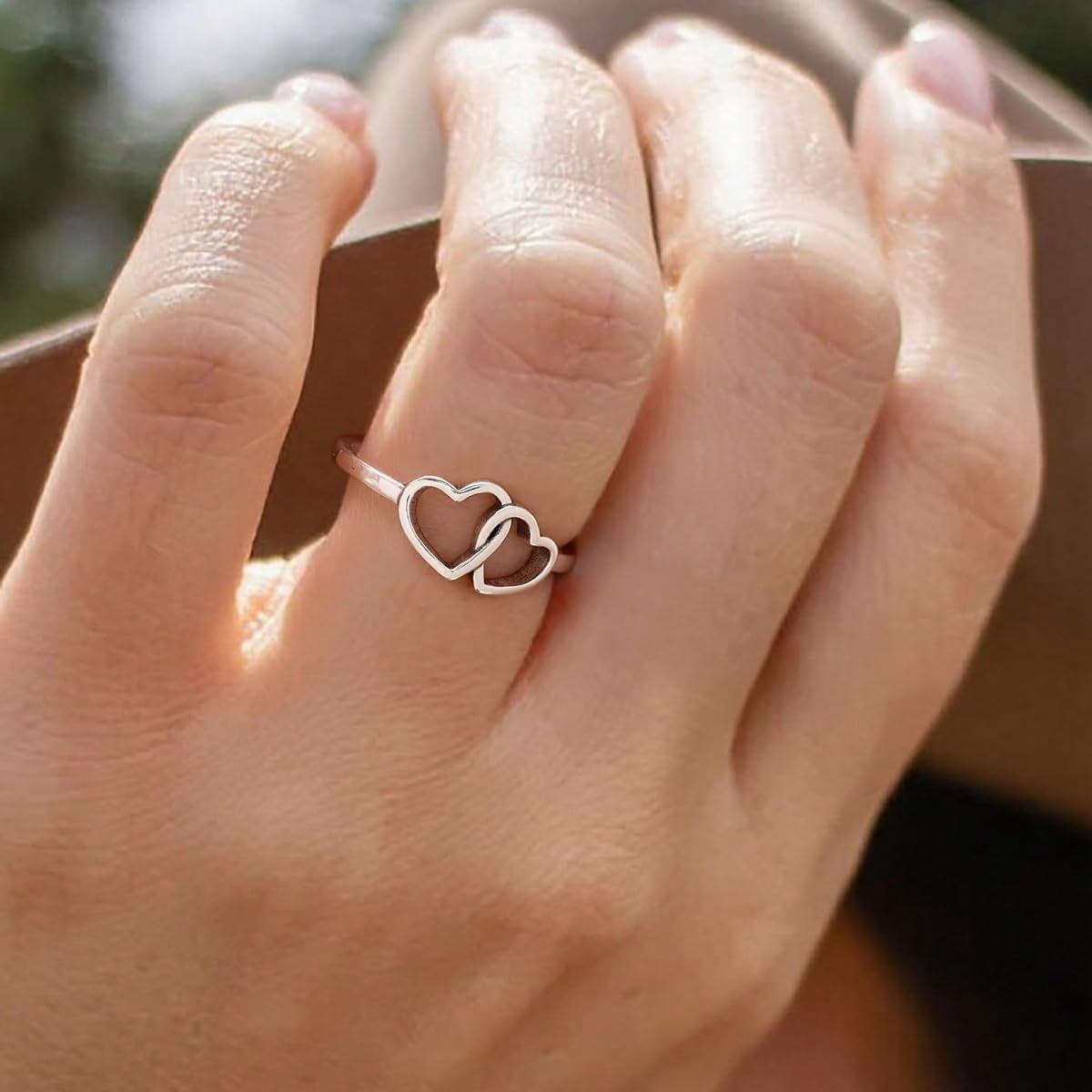 Unique sterling silver love ring ideal for birthday or anniversary