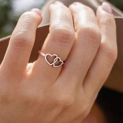 Unique sterling silver love ring ideal for birthday or anniversary