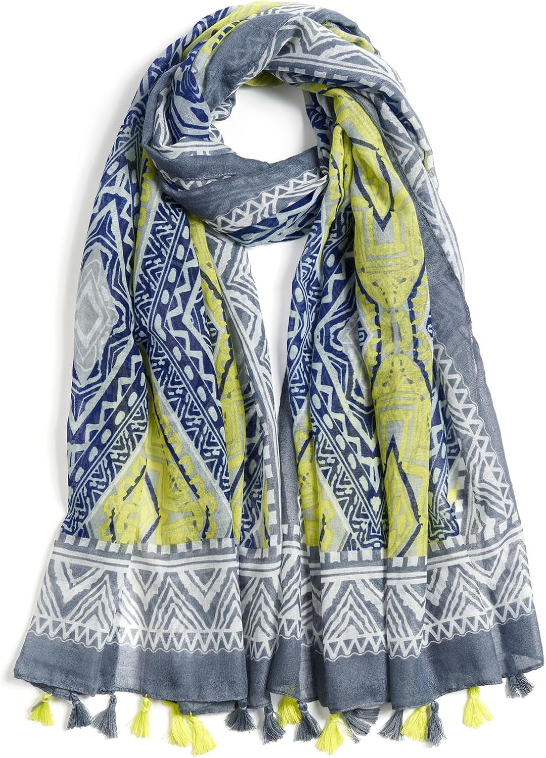 Scarf for Women Lightweight Soft Floral Leopard Printed Scarves Fall Winter Fashion Shawl Wrap with Fringe