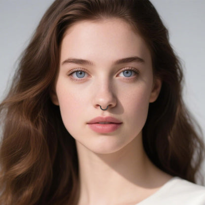 D.Bella Fake Septum Piercing Faux Nose Rings Hoop Stainless Steel Faux Lip Ear Nose Septum Ring Non Piercing Clip on Nose Hoop Rings Body Piercing Jewelry