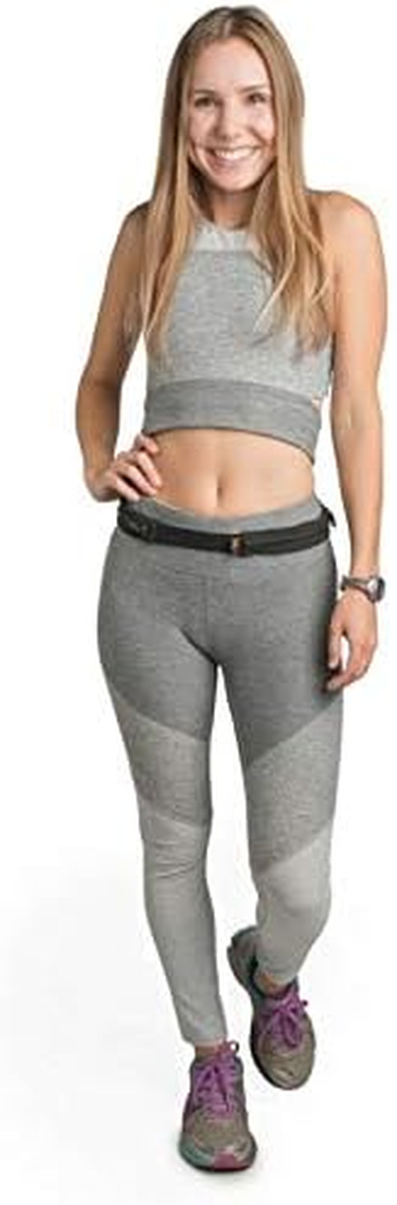 Adjustable no-bounce running belt for women and men