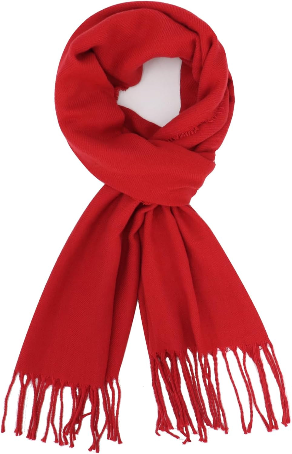 Plaid Scarf for Women Men, Lightweight Classic Tartan Tassel Scarves Fashion Warm Winter Chunky Scarf Cold Weather