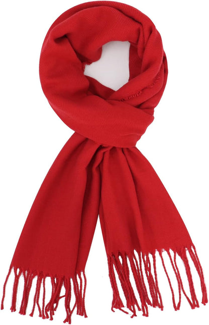 Plaid Scarf for Women Men, Lightweight Classic Tartan Tassel Scarves Fashion Warm Winter Chunky Scarf Cold Weather