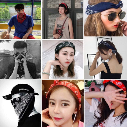 16Pcs Bandanas Multi-Purpose Party Outdoor Favor Scarf Headband Handkerchiefs for Women Men Boy Girls