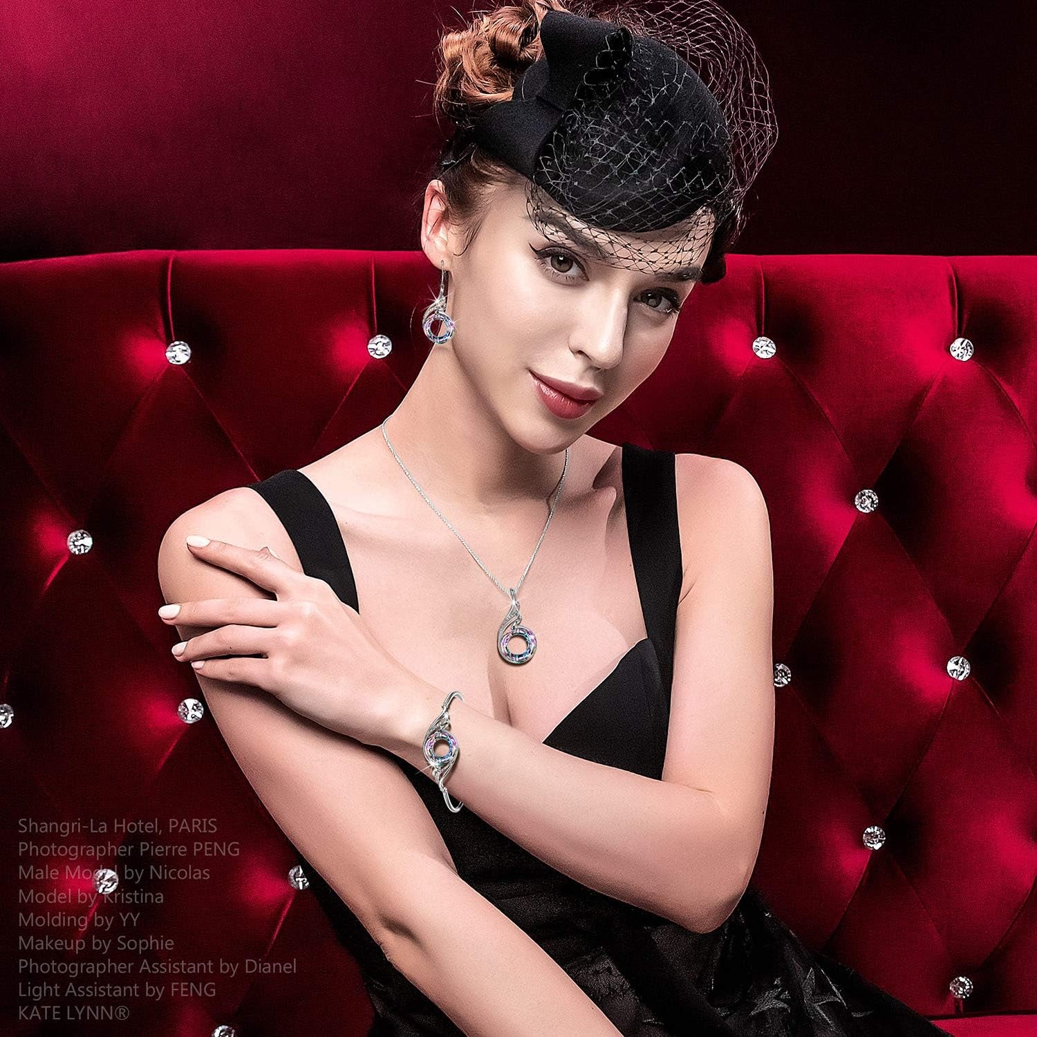 Kate Lynn "Rise from the Ashes" Phoenix Bracelet Made with Crystals from Austria, Adjustable Bangle Bracelet for Women 7"+2", Packaged with Jewelry Box, Birthday Gift for Women, Symbol of Luck and Renewal