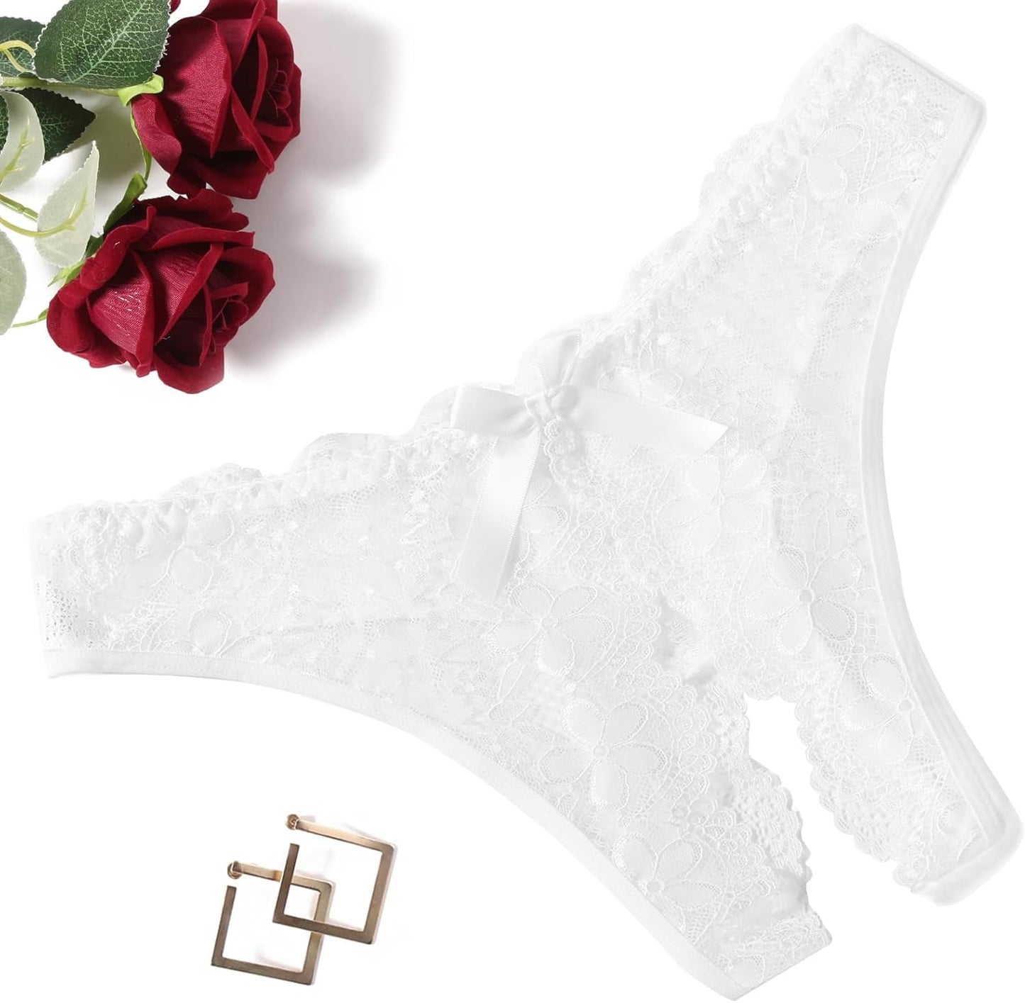 Avidlove Women Lace Panties Floral Lace Briefs Sexy Hollow Out Bow Underwear 1-4 Pack