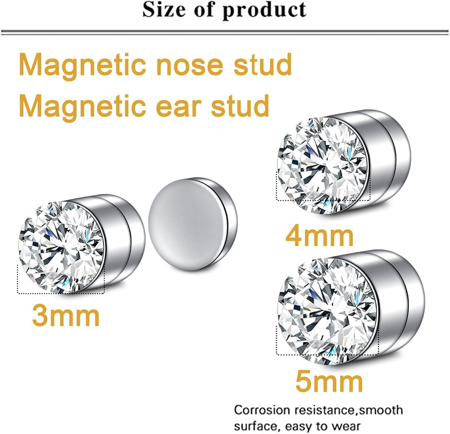 MODRSA Fake Nose Stud Ring - Magnetic, Tiny, Women'S