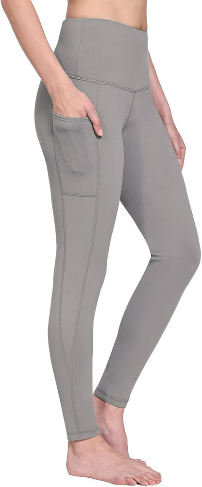 Wide waistband of thermal women's leggings for comfort