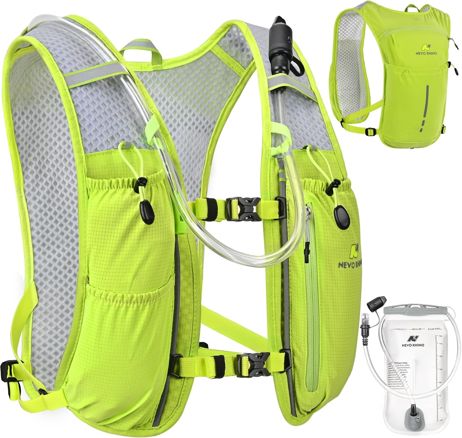 Back view of adjustable straps on women's running water vest