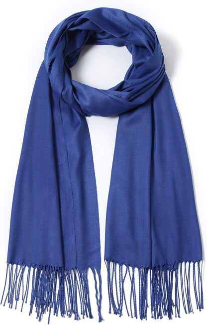 Cindy & Wendy Pashmina Shawls and Wraps Large Scarfs for Women Wedding Party Bridal Long Fashion Solid Shawl Wrap Fringes