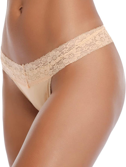 Seamless lace thongs for women low waist style