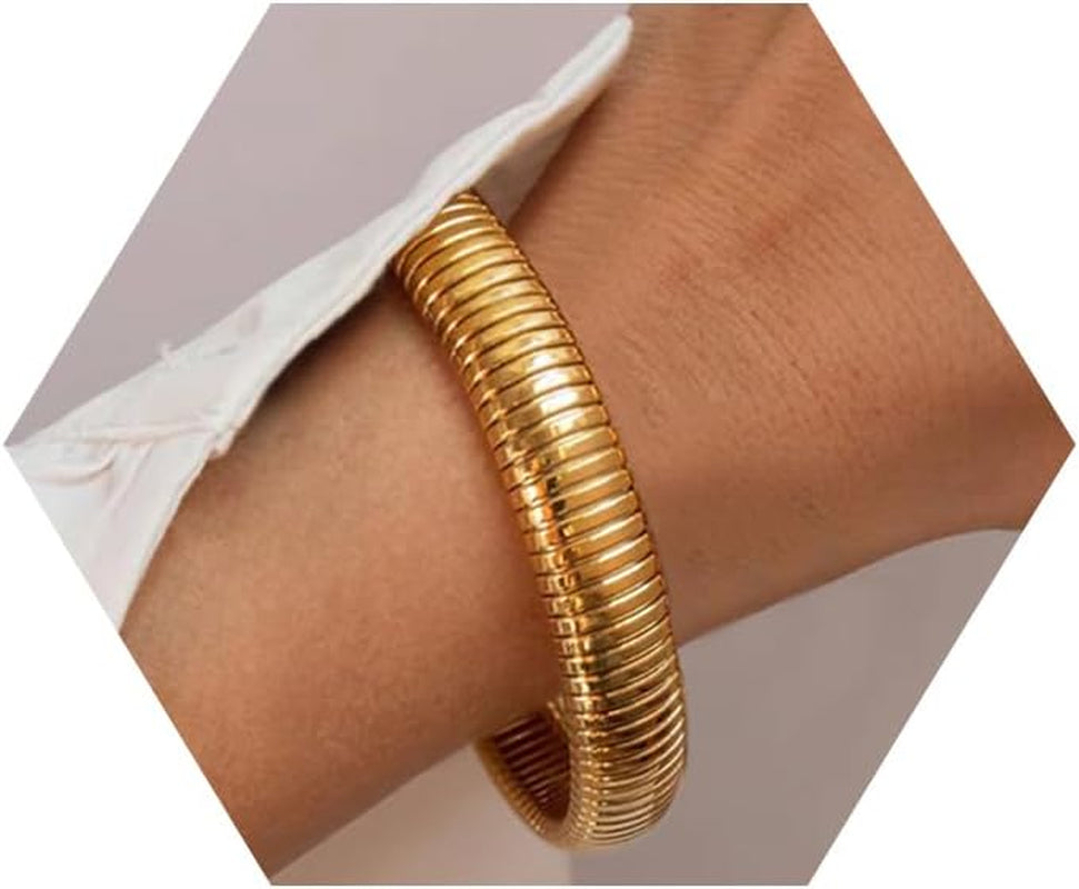 18K Gold Plated Bracelets for Women Gold Bangles for Women Chunky Bangle Bracelets for Women Bracelets Stack Tarnish Free Bangle Set of 3 for Women Accessories for Her Gifts