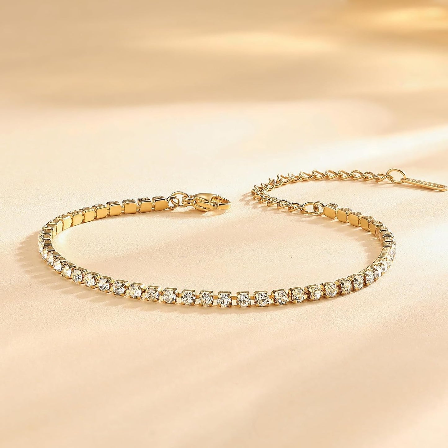 Floral clover gold plated bangle bracelet close up