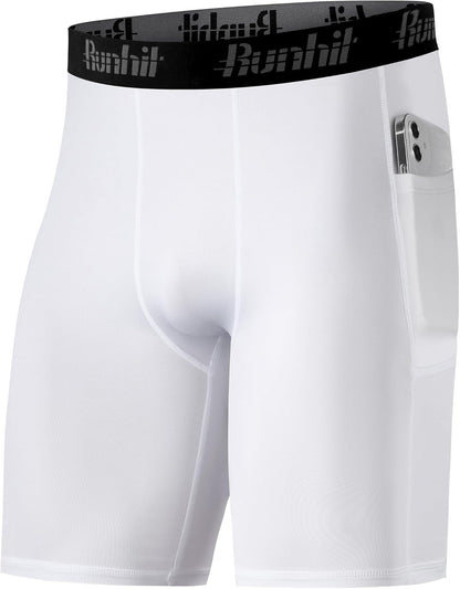 Runhit Compression Shorts Men Underwear Spandex Running Shorts Workout Athletic