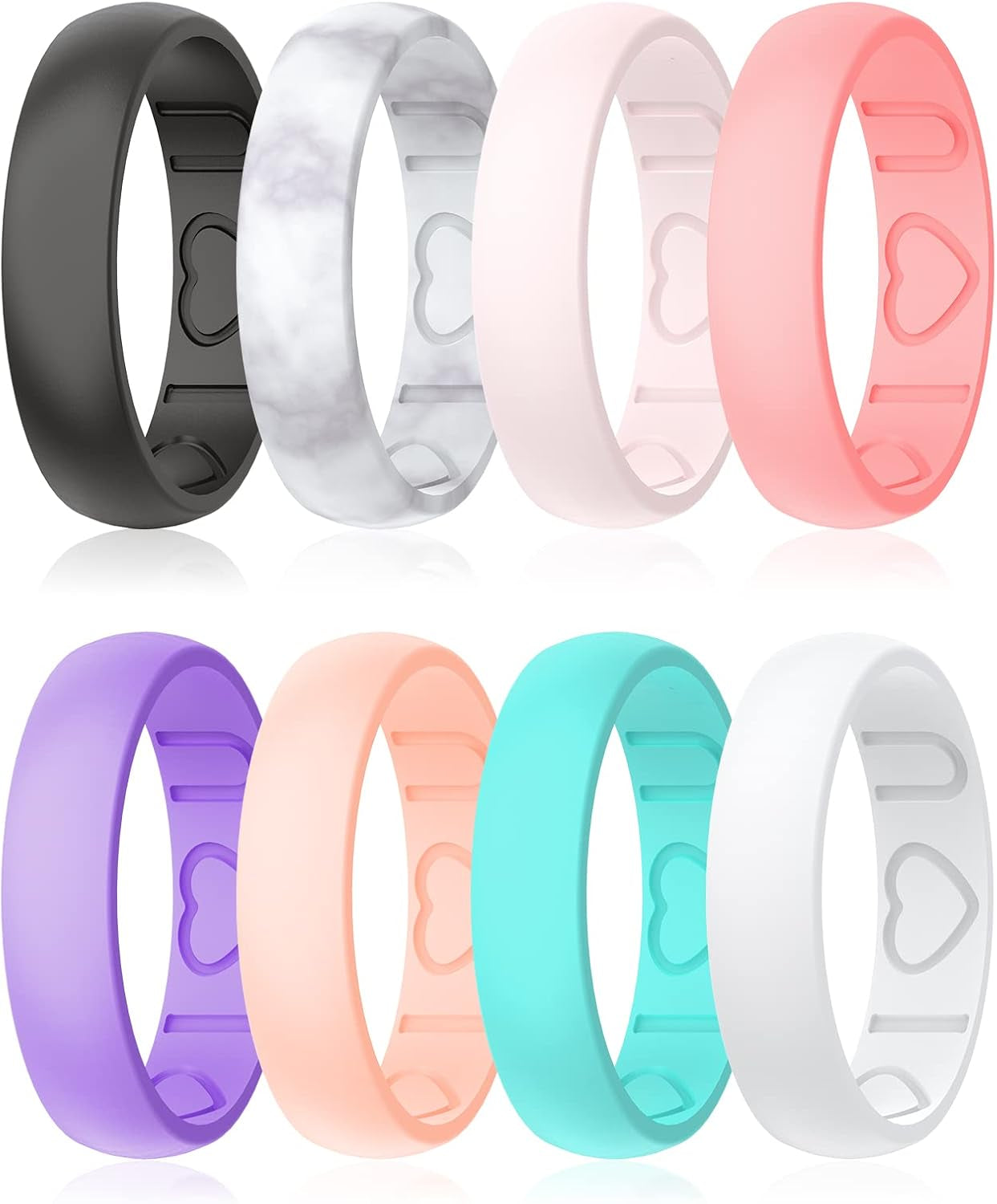 Silicone ring women heart I Love U pattern