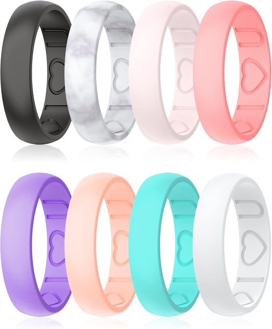 Silicone ring women heart I Love U pattern
