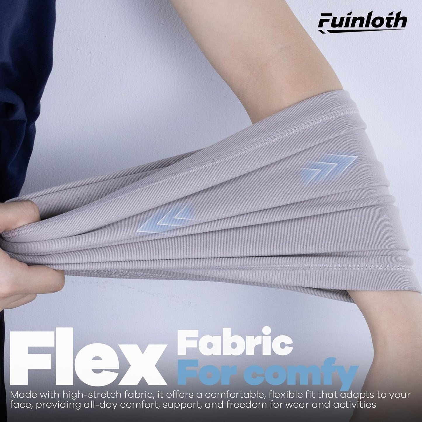 Fuinloth 2 Pack Winter Neck Gaiter, Fleece Warmer Scarf Cold Weather Face Mask Cover for Men/Women