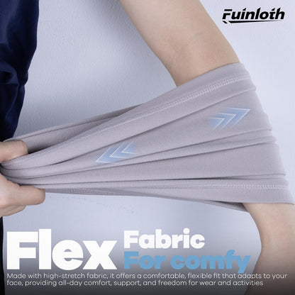 Fuinloth 2 Pack Winter Neck Gaiter, Fleece Warmer Scarf Cold Weather Face Mask Cover for Men/Women