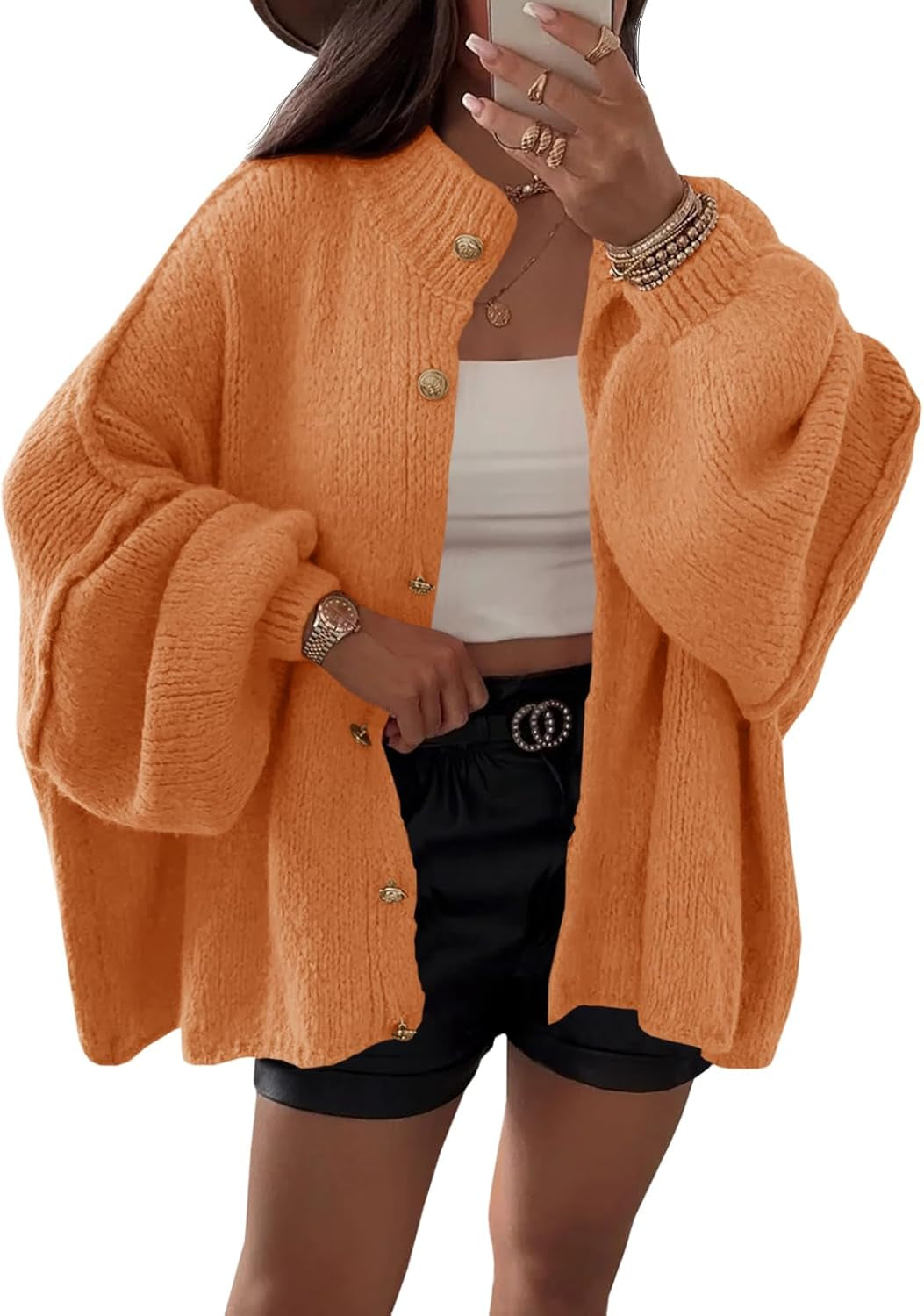 Oversized cardigan layered styling inspiration
