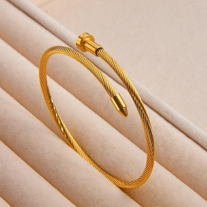 Gold Bracelets for Women-4Pcs/3Pcs,18K Gold Plated Bangle Tennis Bracelets Stack Set for Women Trendy Non Tarnish Stainless Steel Gold Bangles Accessories Designer Jewelry