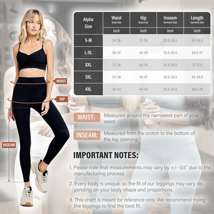 Women's control leggings full length view on model