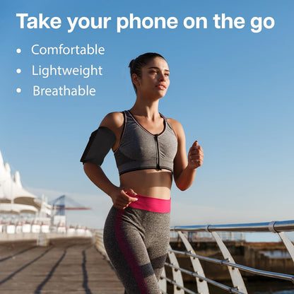 MMOBIEL phone armband size M showing secure phone retention system