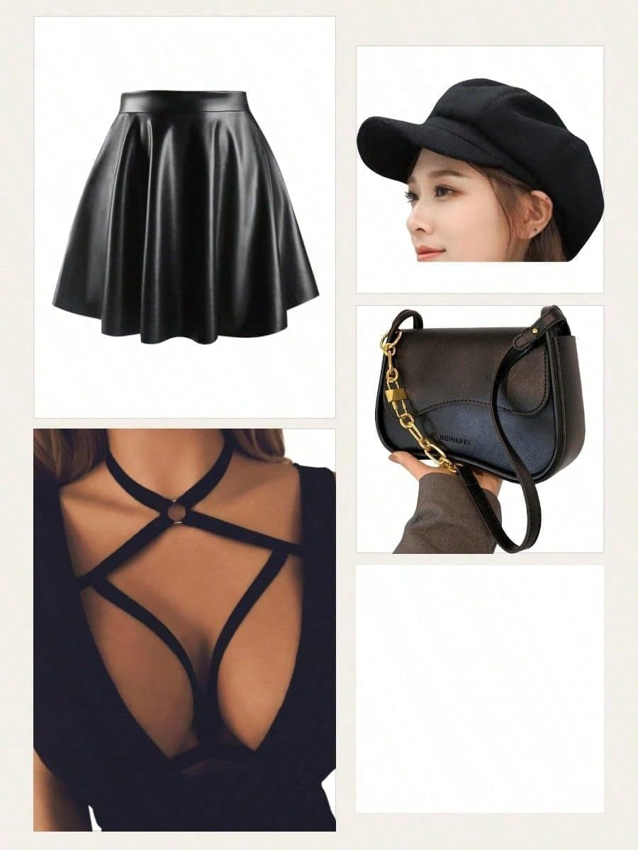 Women Sexy Harness Elastic Band Body Belt Chest Harness Lingerie Punk Goth Hollow Out Strappy Body Chains