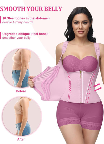 SHAPSHE body shaper front and back view on model