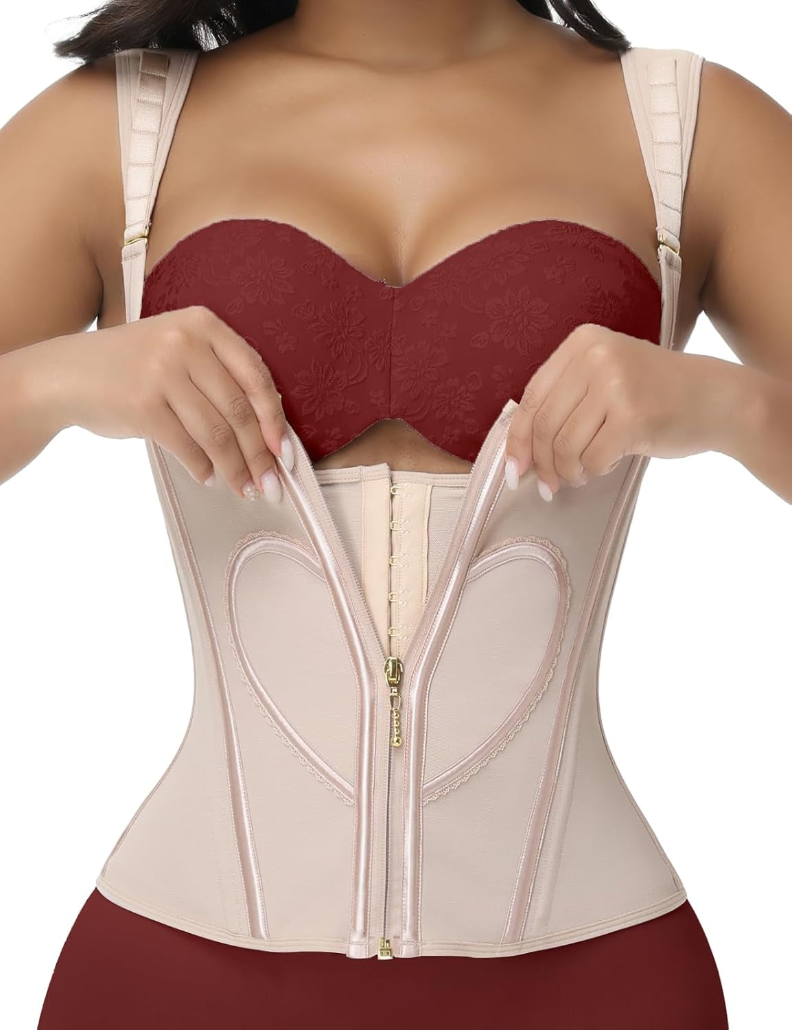 SHAPSHE Waist Trainer for Women, Tummy Control Sports Girdle, Workout Body Shaper with Adjustable Shoulder Strap