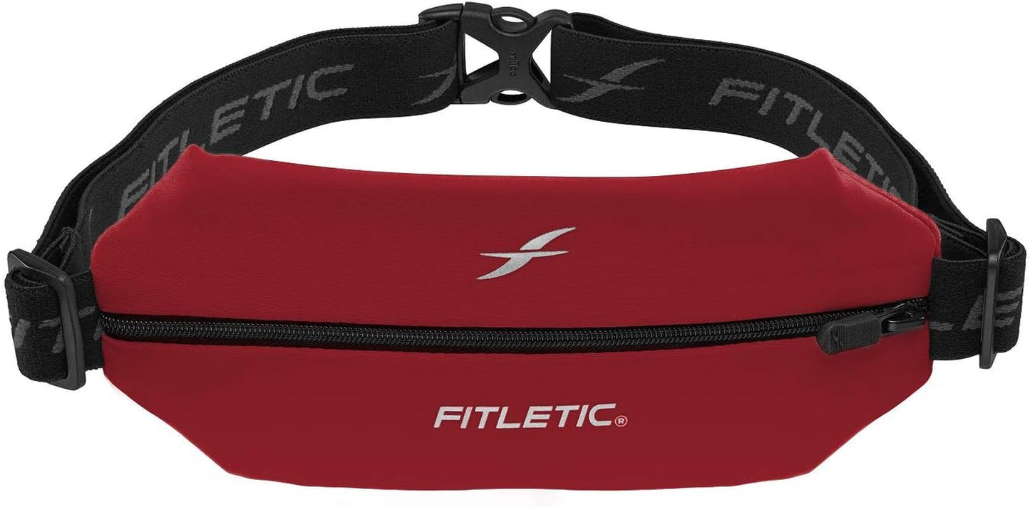 Fitletic Active Lifestyle Fanny Pack & Mini Sports Running Belt for Men & Women – Lightweight, Low Profile- Ultra-Soft Expandable Lycra Pouch - Fits All Phones – Inner Pocket