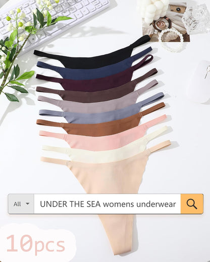 Invisible seamless thongs for women multiple pack
