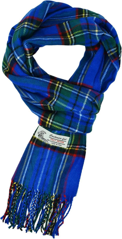 Glory Max Scottish Stewart Tartan Plaid Luxurious Winter Scarf Soft Cashmere Feel 72"X12"
