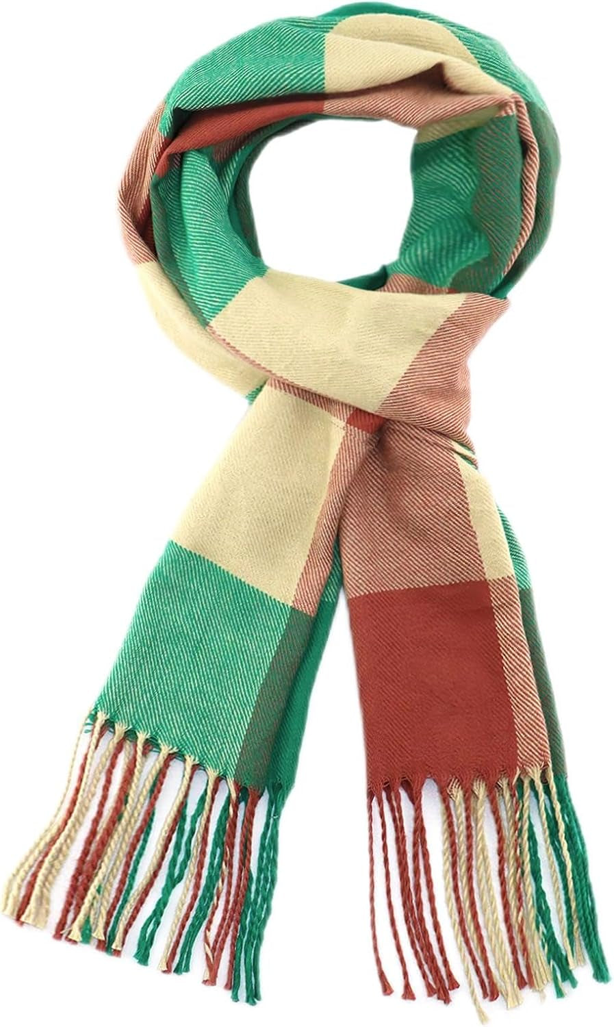 Vimate Plaid Scarf for Men Women Super Soft Classic Tartan Checkered Neck Scarves