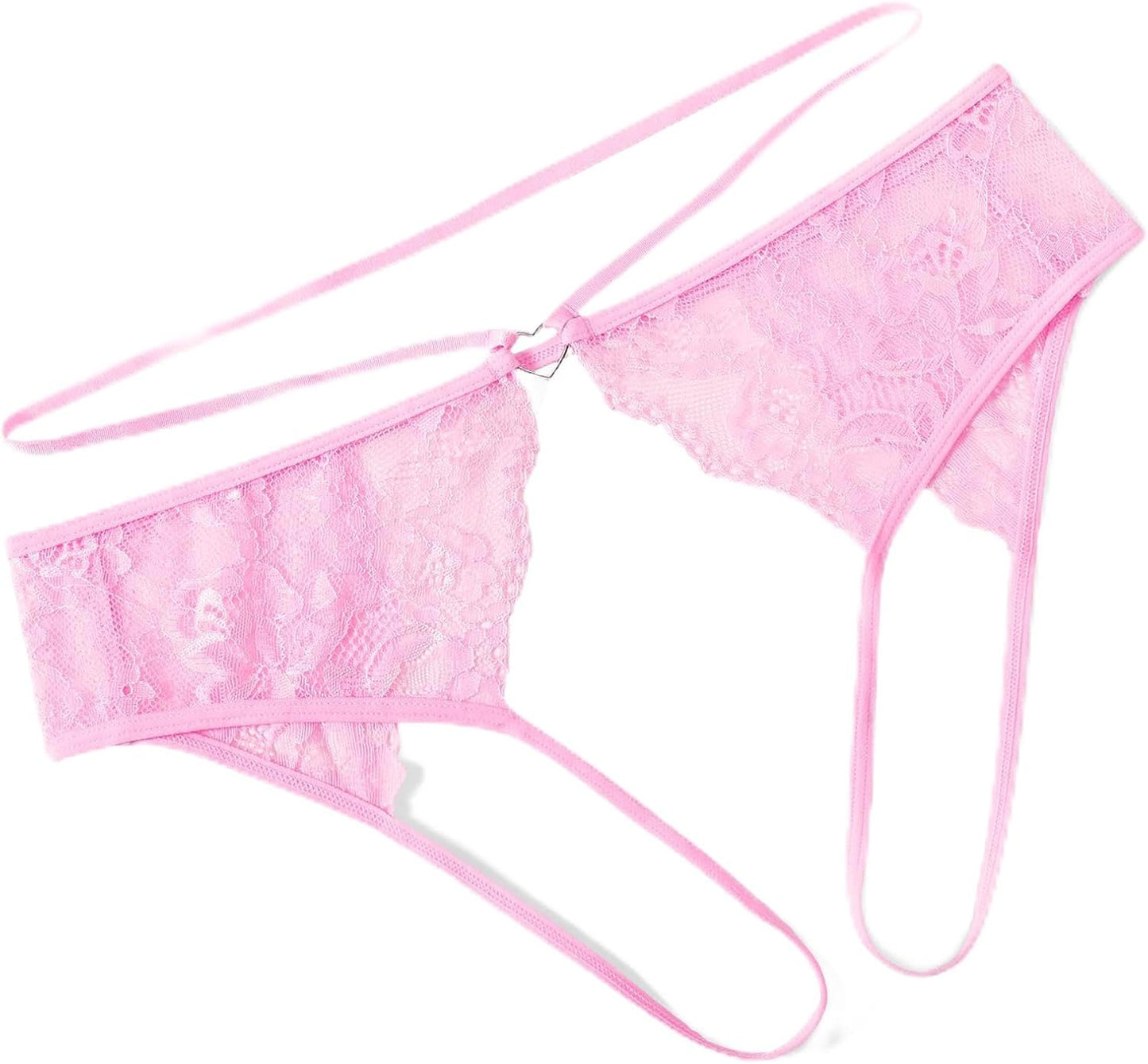 Avidlove Lace Thongs for Women Strap Cheeky Underwear Floral Lace Panties Hollow Out G-String