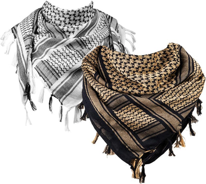 FREE SOLDIER Scarf Military Shemagh Tactical Desert Keffiyeh Head Neck Scarf Arab Wrap with Tassel for Men Women