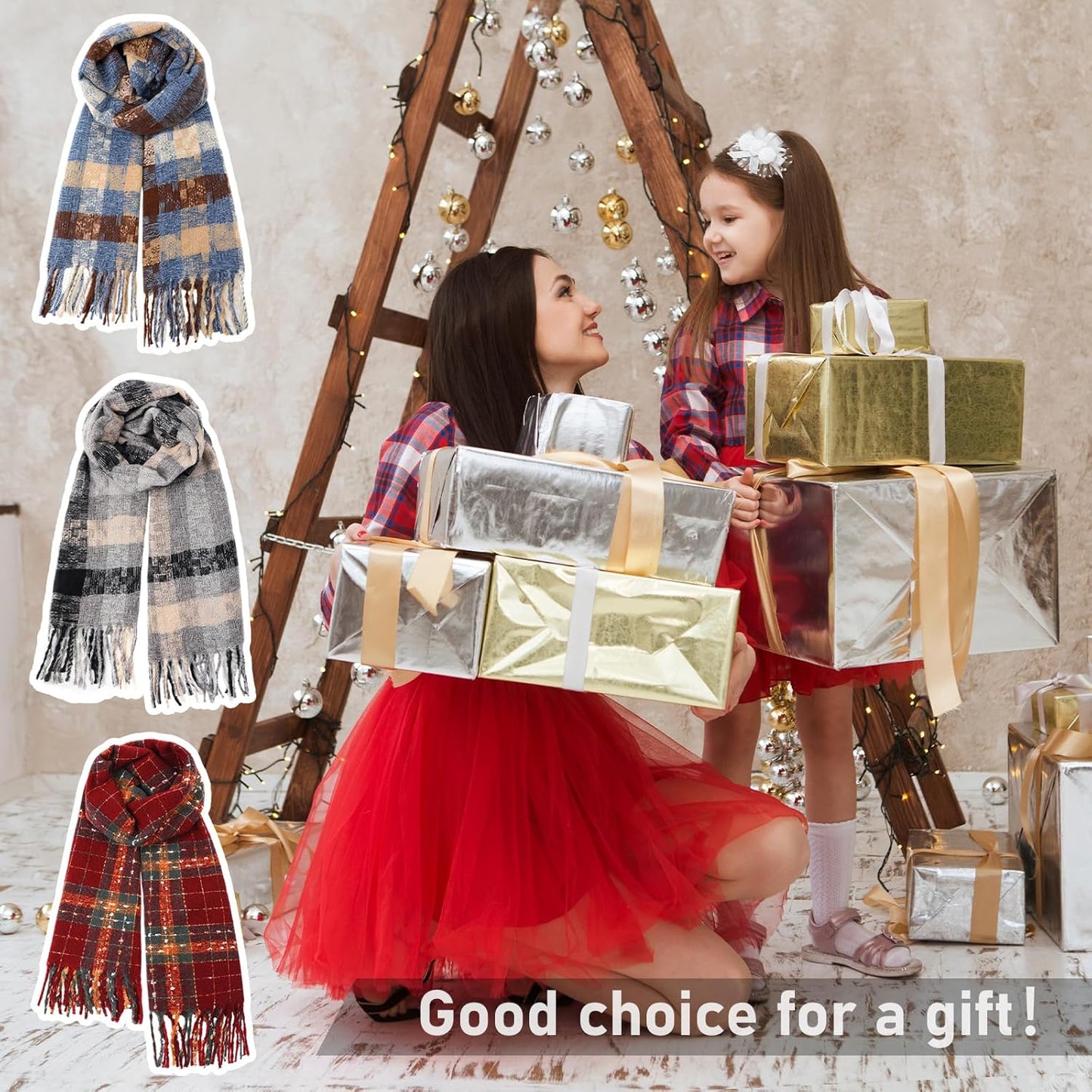 Winter Scarf for Women, Fashion Long Blanket Scarf Soft Feel Women'S Scarves & Wraps