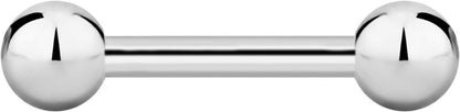 Forbidden Body Jewelry Nipple Barbell, Nipple Bars, Silver Nipplerings Piercing Surgical Steel 8G - 18G Straight Barbell Body Jewelry (Sold Individually)