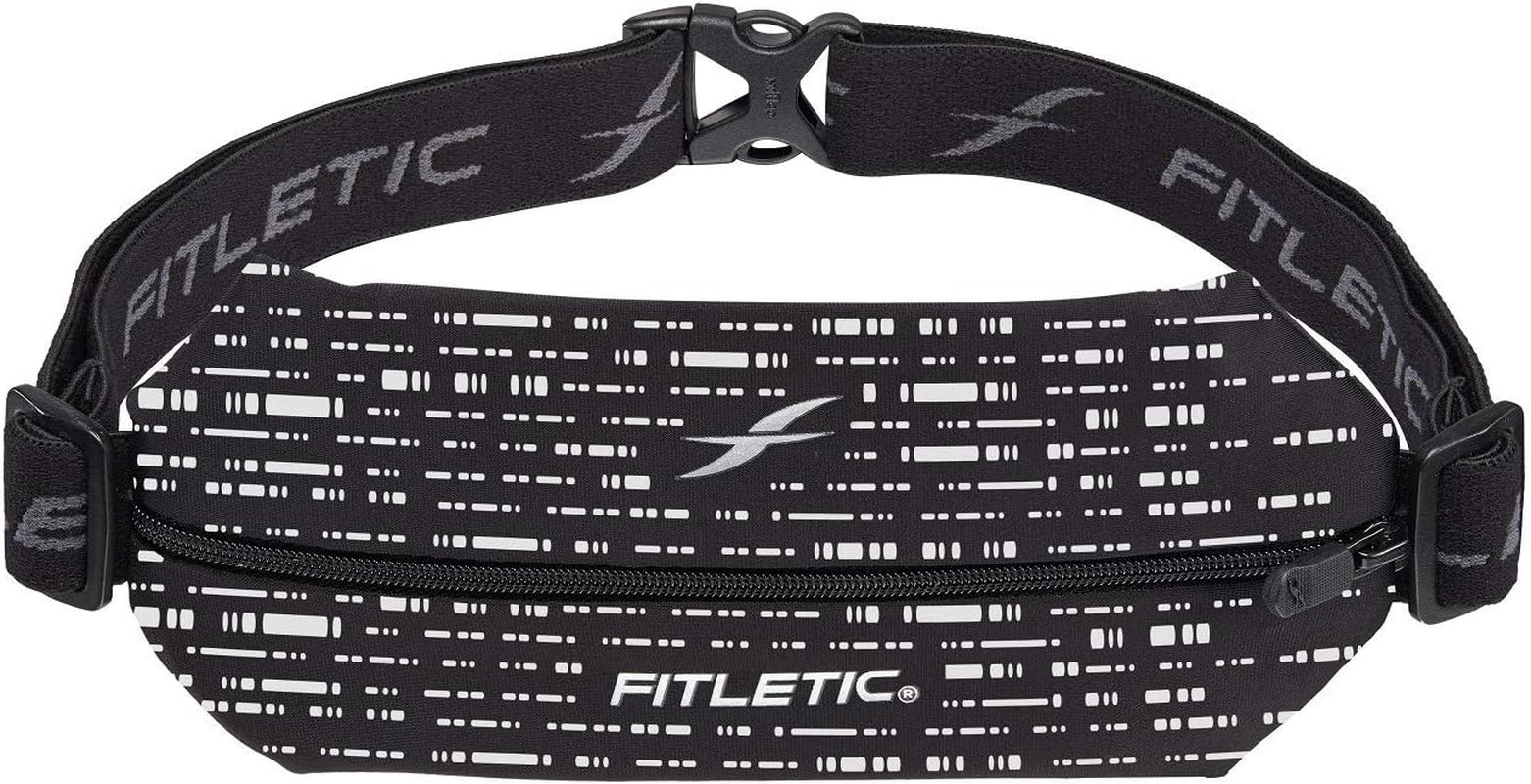 Fitletic Active Lifestyle Fanny Pack & Mini Sports Running Belt for Men & Women – Lightweight, Low Profile- Ultra-Soft Expandable Lycra Pouch - Fits All Phones – Inner Pocket