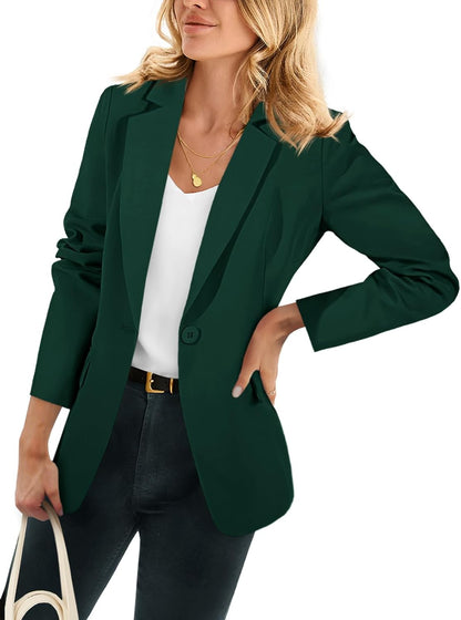 Cicy Bell Womens Casual Blazers Open Front Long Sleeve Work Office Suit Jackets Blazer