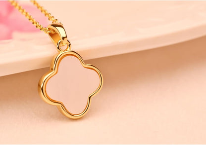 Clover Pendant Necklace for Women Four Leaf Clover Necklace for Women 18K Gold Plated